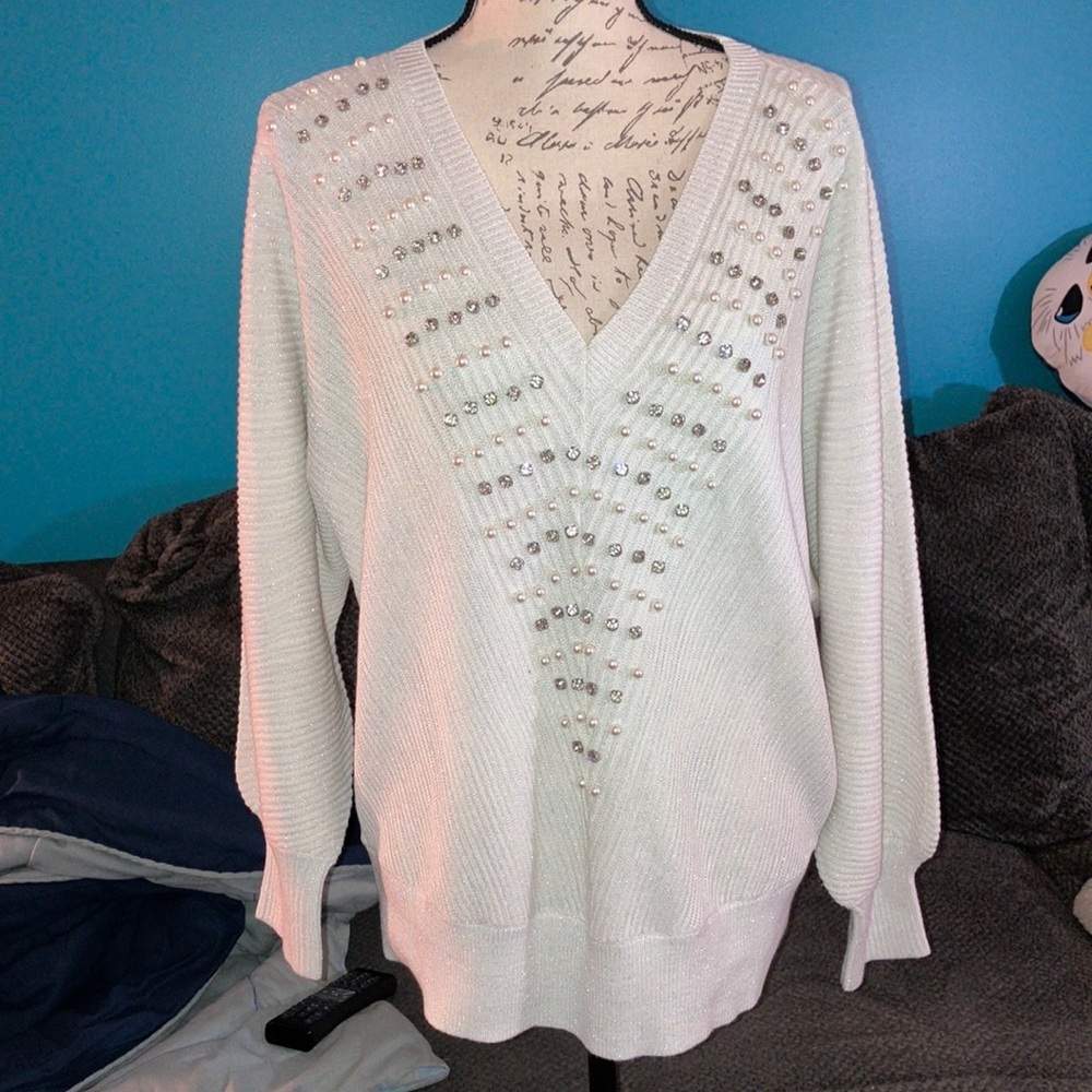 NY&CO V-neck Dolman Sweater, XL